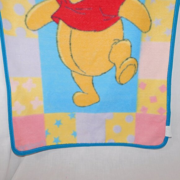 VTG Nemcor Disney Winnie the Pooh Pastel Acrylic Fleece Blanket 28" x 44" Child - Picture 9 of 9